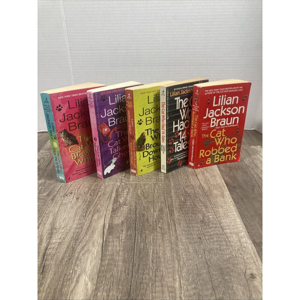 Lilian Jackson Braun Cat Who Mystery Series Book Lot of 5 PB Cozy Crime Fiction - Picture 6 of 8